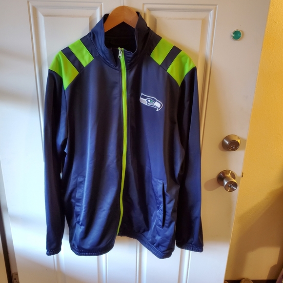 NFL Men's XL Seattle Seahawks Soft Shell Jacket Blue/Green - Picture 3 of 4